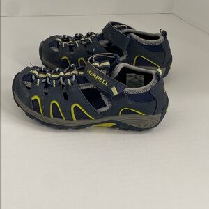 Merrell Kids' Blue and Yellow Hydro Hiking Shoes Size 1W